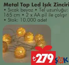 FOREVER METAL TOP LED IŞIK ZİNCİRİ 165 CM fiyat ve kampanya bilgisi